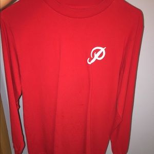 Red primitive long sleeve shirt